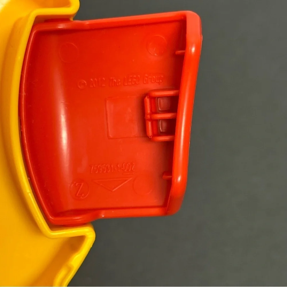 LEGO Storage Case Yellow Hard Plastic Latching Storage Empty Box Divider